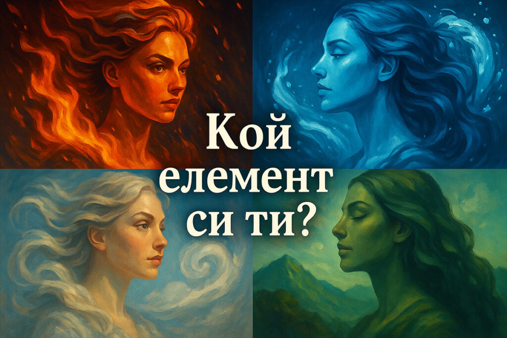 Кой елемент си ти: Огън, Вода, Въздух или Земя?